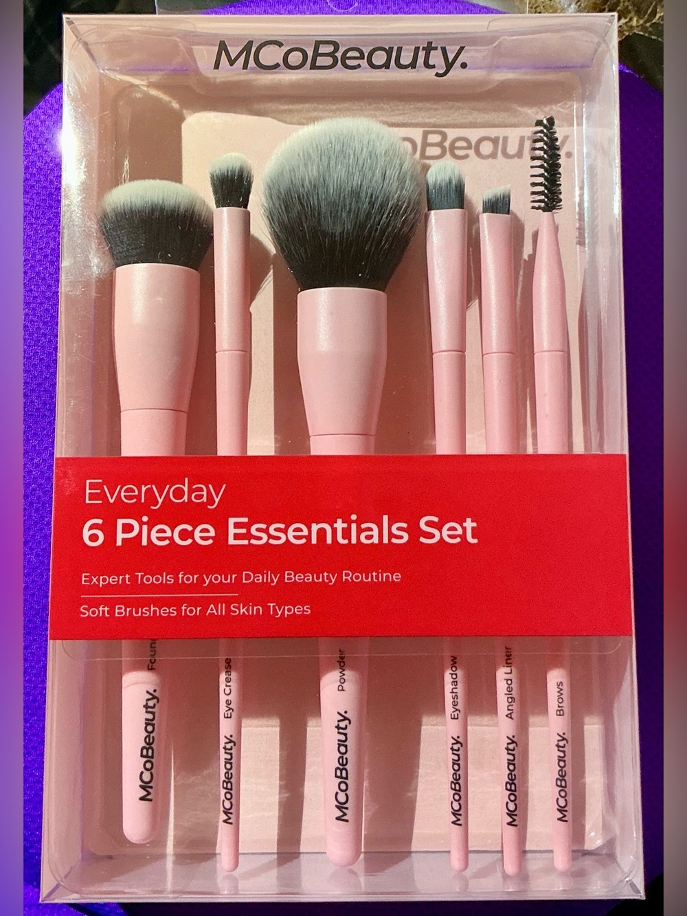 MCoBeauty 6-Piece Everyday Brush Set — Pink